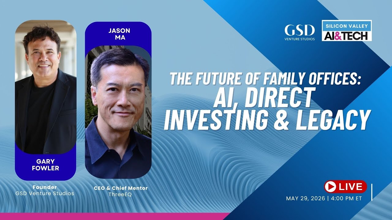 Jason Ma on GSD Venture Studios Podcasts with host Gary Fowler: “The Future of Family Offices: AI, Direct Investing, and Legacy”—including how SFOs and UHNW investors are navigating AI/tech investing, governance, Next Gens, and long-term family legacy.